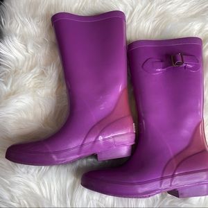 L.L Bean Wellies Boots Girls Purple Size 3
